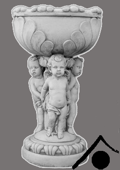 Kindersäule mit Schale - 65cm