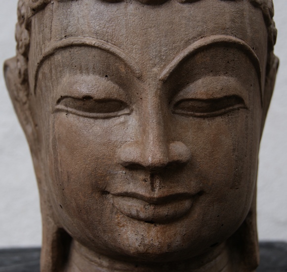 Steinfigur Buddhakopf