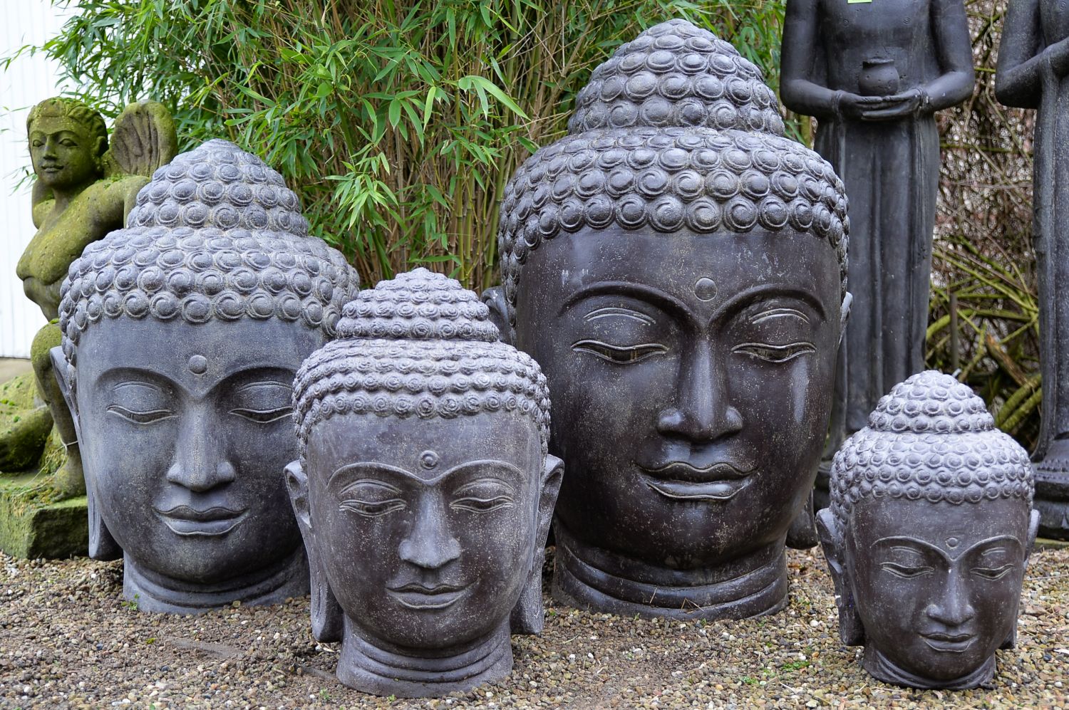 Buddha Kopf in vier Größen