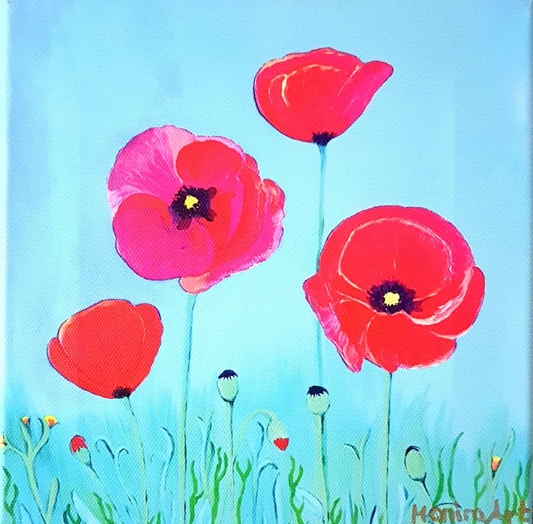 Poppy dream painting - print