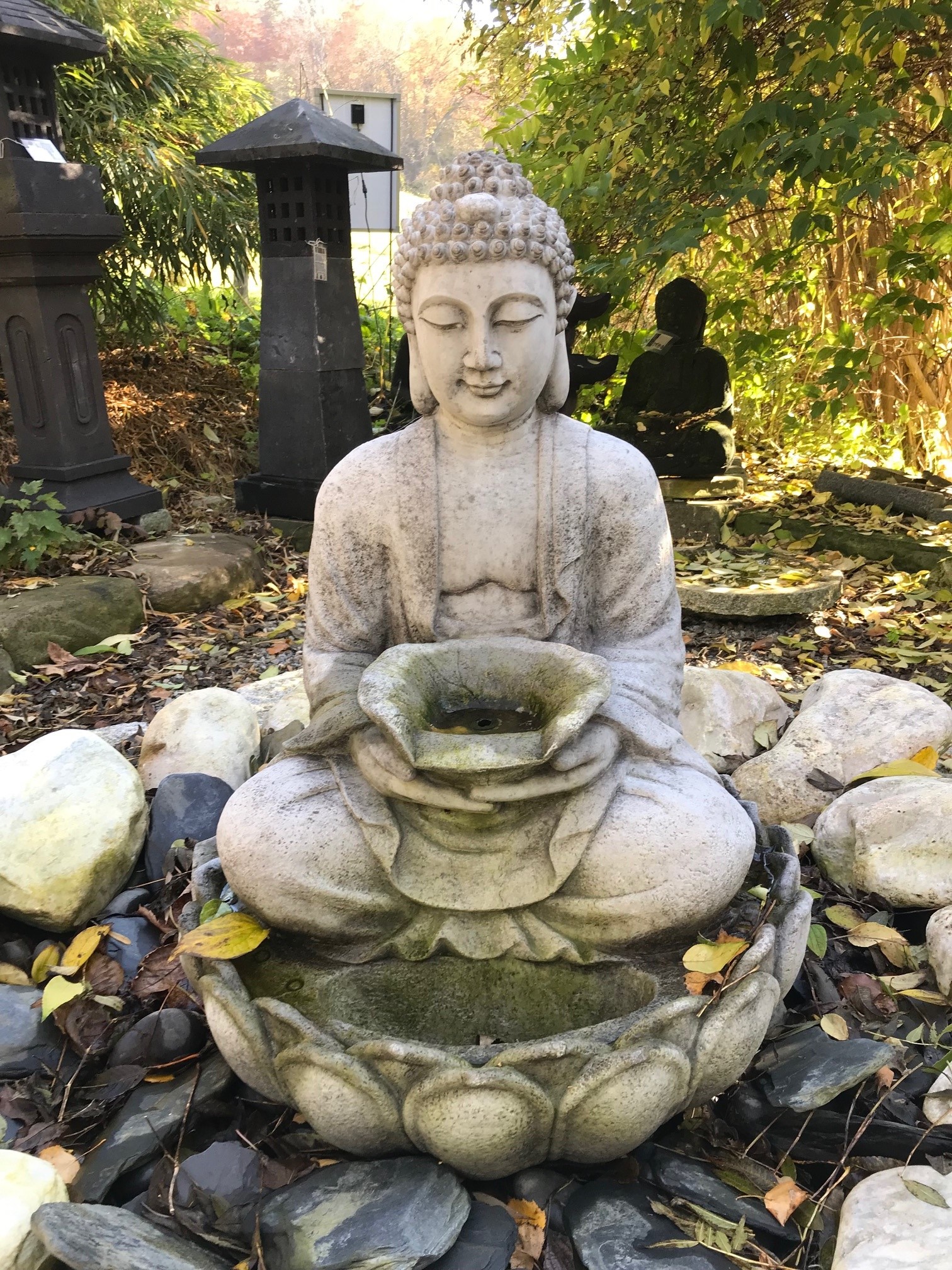 Buddha Brunnen in zwei Größen