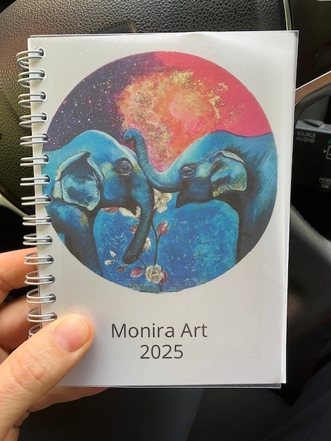 Kunstkalender - 2025 Terminplaner A5 von Monira Art