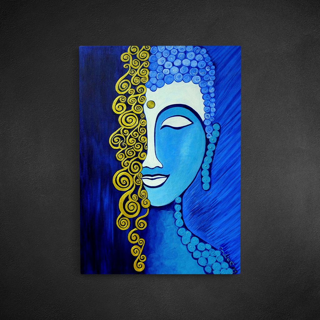 Golden Buddha painting- original and print