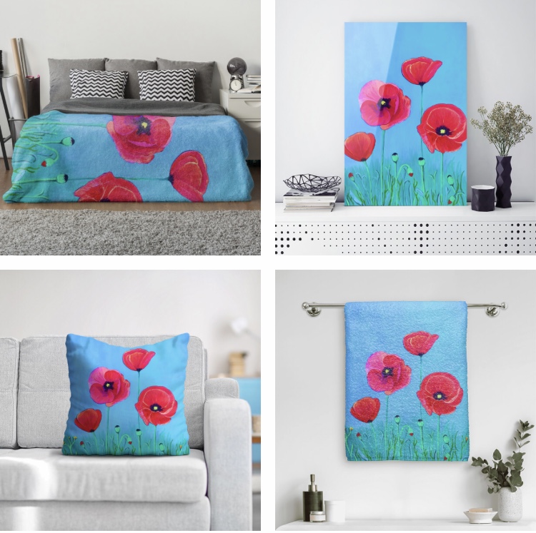 Poppy dream painting - print