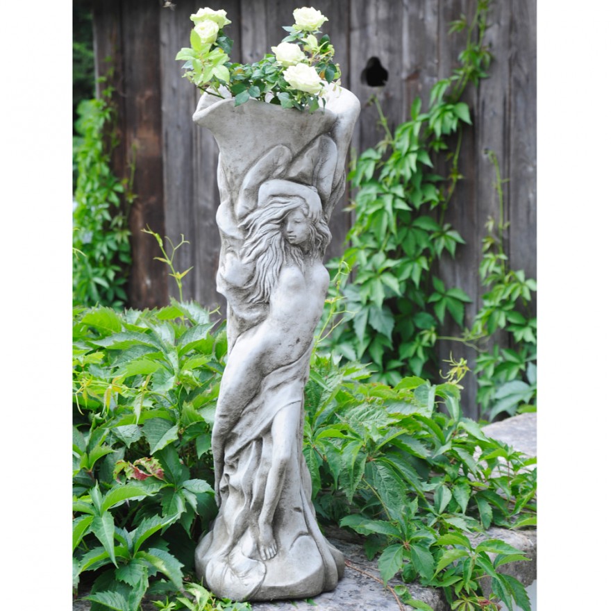 Lady Lily - Statue mit Pflanzschale