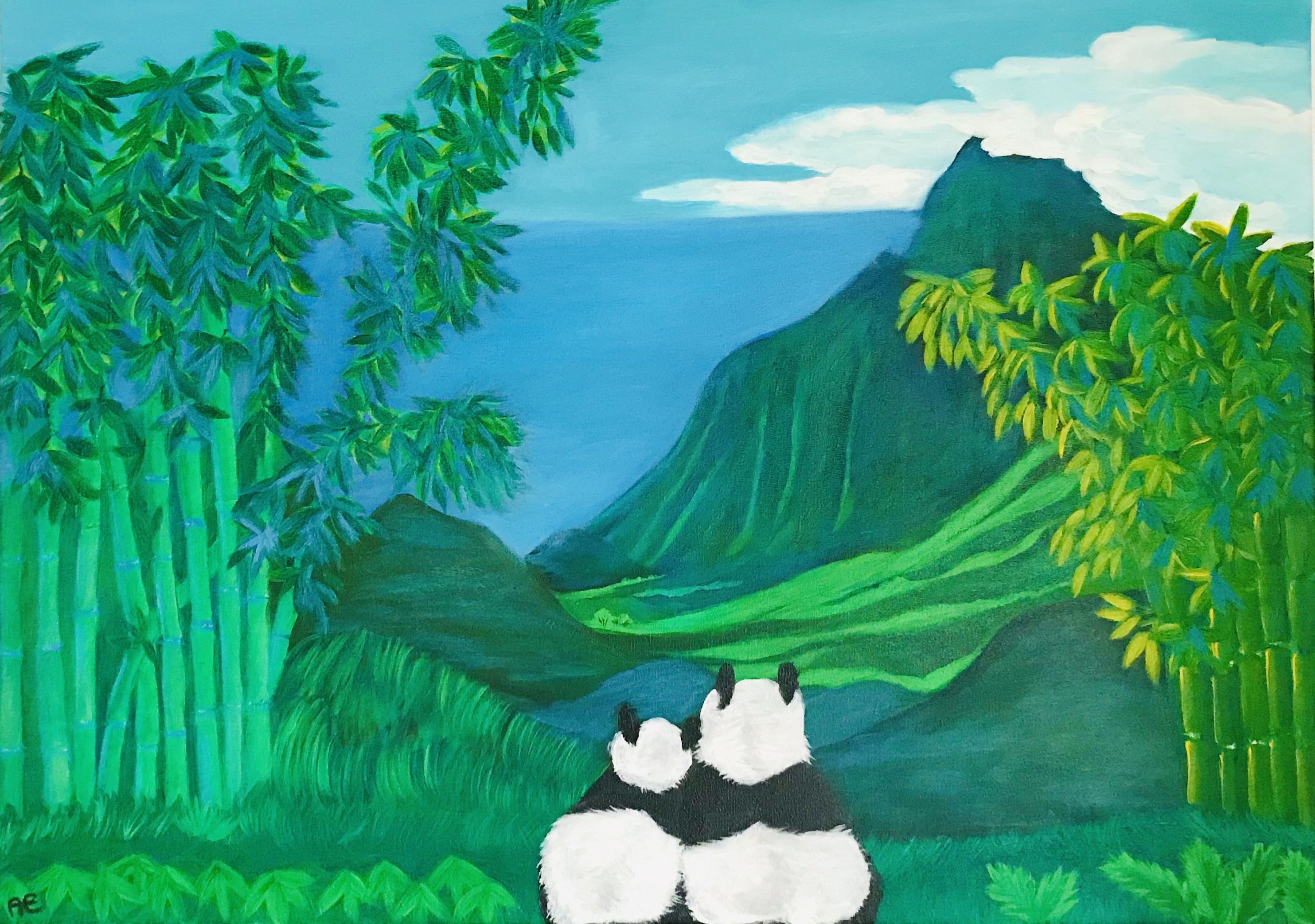 Panda Dream painting - print