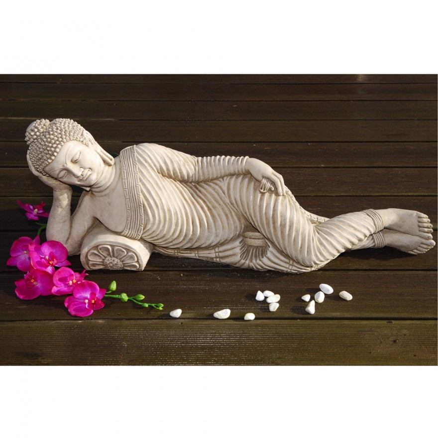 Liegender Buddha im Gewand - 80cm