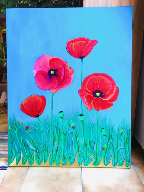 Poppy dream painting - print