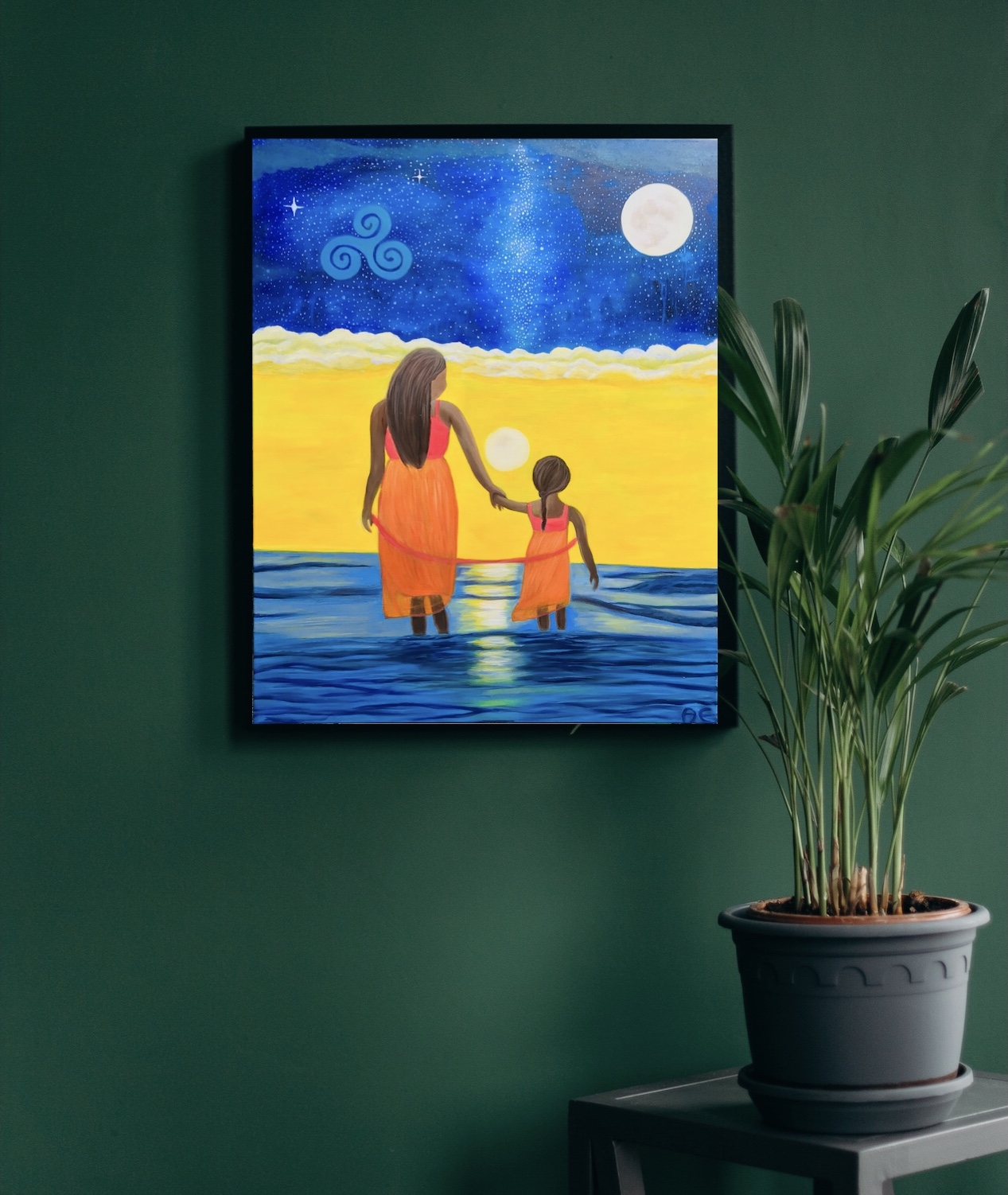 Mother love - original oil painting and print